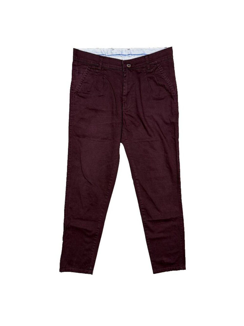 Hackett London Chino Twill Pants Burgundy Red Cotton Mens 30x29